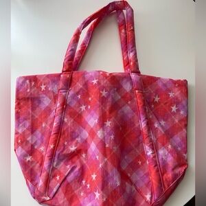 Baggu limited cloud bag Pink and Red Star Patterned Tote Bag